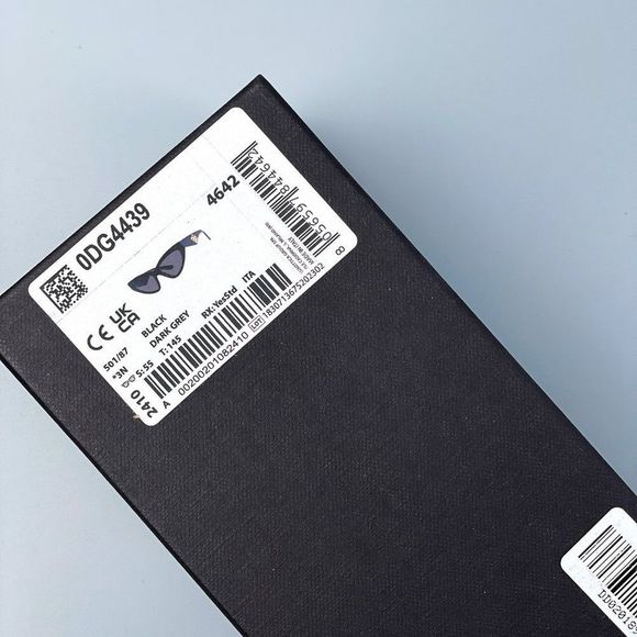 D&G DG4439 501/87 Sunglasses Black Dark Grey Cat Eye Women - Picture 15 of 16